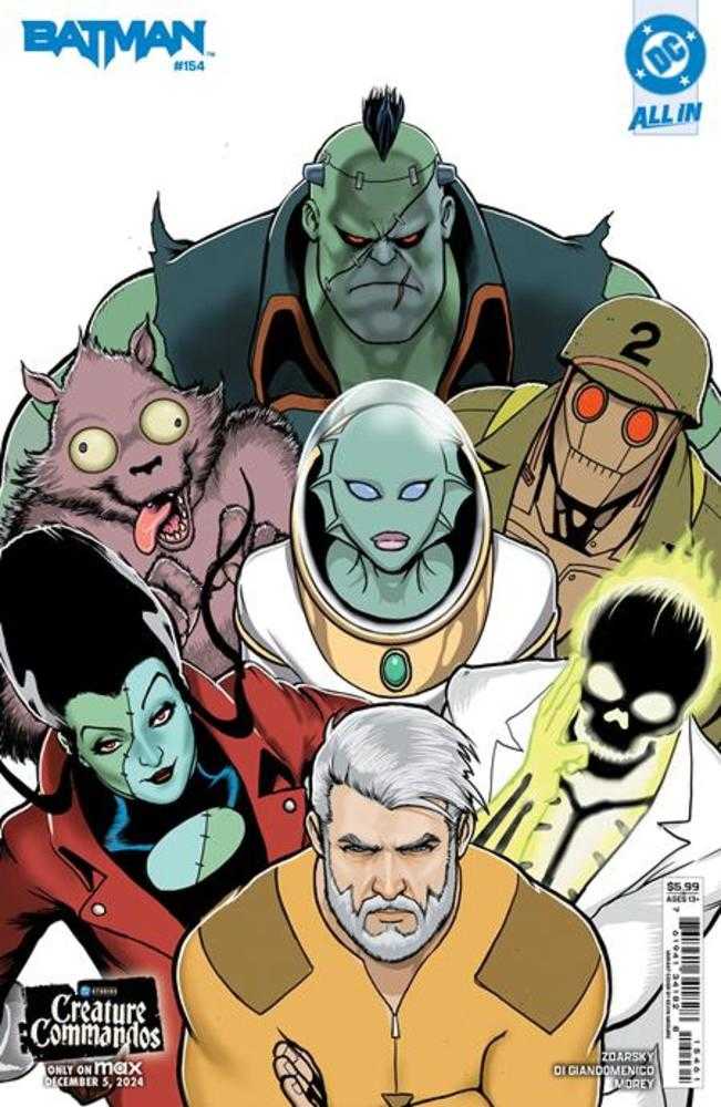Batman #154 Cover F Kevin Maguire Creature Commandos Card Stock Variant Murder has rocked the heart of Gotham! Batman and Jim Gordon will have to piece together the clues and discover the truth, no matter how dark. Has the Riddler really gone legit? Is th