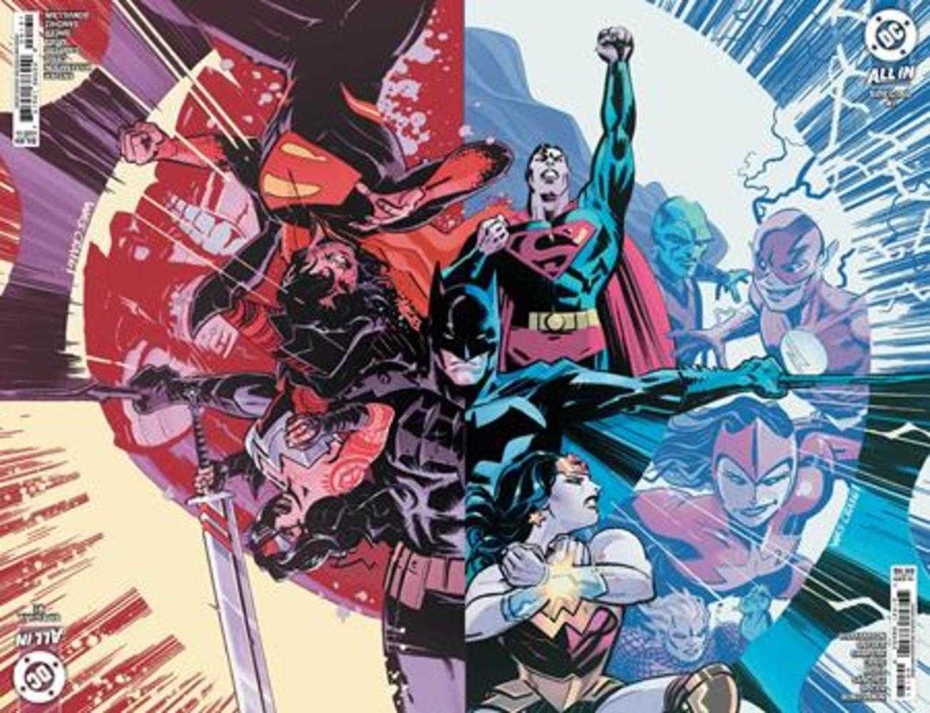 DC All In Special #1 (One Shot) Cover B Wes Craig Wraparound Card Stock Variant THE NEXT EPIC CHAPTER OF DC HISTORY BEGINS HERE...PRESENTED AS A STARLING, SYMMETRICAL FLIPBOOK! DON'T MISS IT! Following the events of DC's blockbuster storyline Absolute Pow