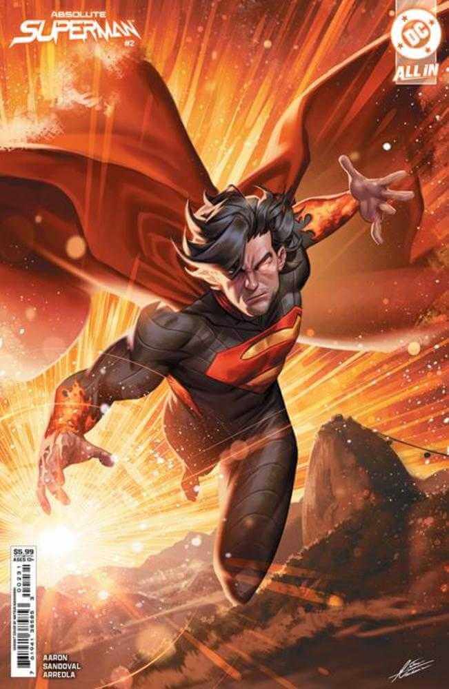 Absolute Superman #2 Cover C Mateus Manhanini Card Stock Variant The Lazarus Corporation sent their most battle-hardened crew of Peacemakers to locate the mysterious fugitive interfering with their mining operations--but they weren't expecting one motor-m