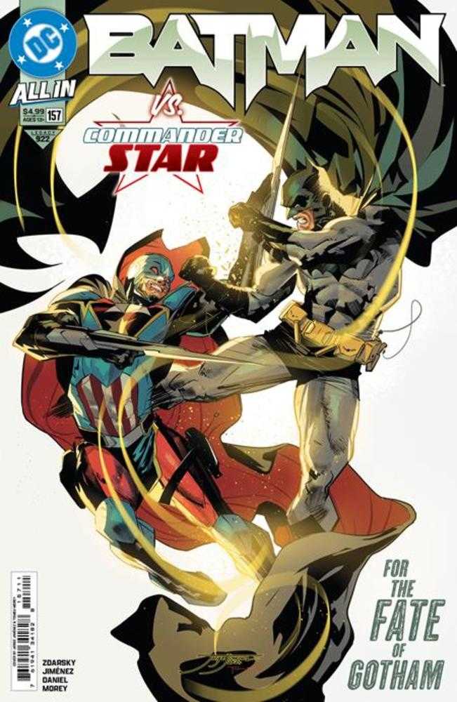 Batman #157 Cover A Jorge Jimenez With the Court of Owls' plan revealed and the city in chaos, Batman must fid the strength to fight a war on multiple fronts and save Gotham from disaster. The fates of Jim Gordon, the Riddler, and all of Gotham rest in th
