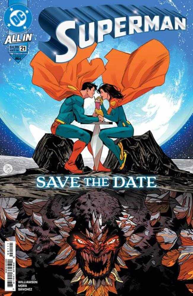 Superman #21 Cover A Dan Mora Following Doomsday's fiery attack on Metropolis, Clark and Lois realize they have been so busy saving the world that they haven't had time together, so they plan an epic date night! What could go wrong? Well, for starters, a