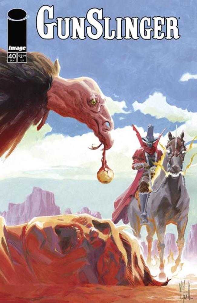 Gunslinger Spawn #40 Cover A Marco Failla When Gunslinger looks into a mirror. He no longer sees a face that is his own. Every day he spends in the present makes him realize that he may never have the opportunity to return home and set things right. 2.5.2
