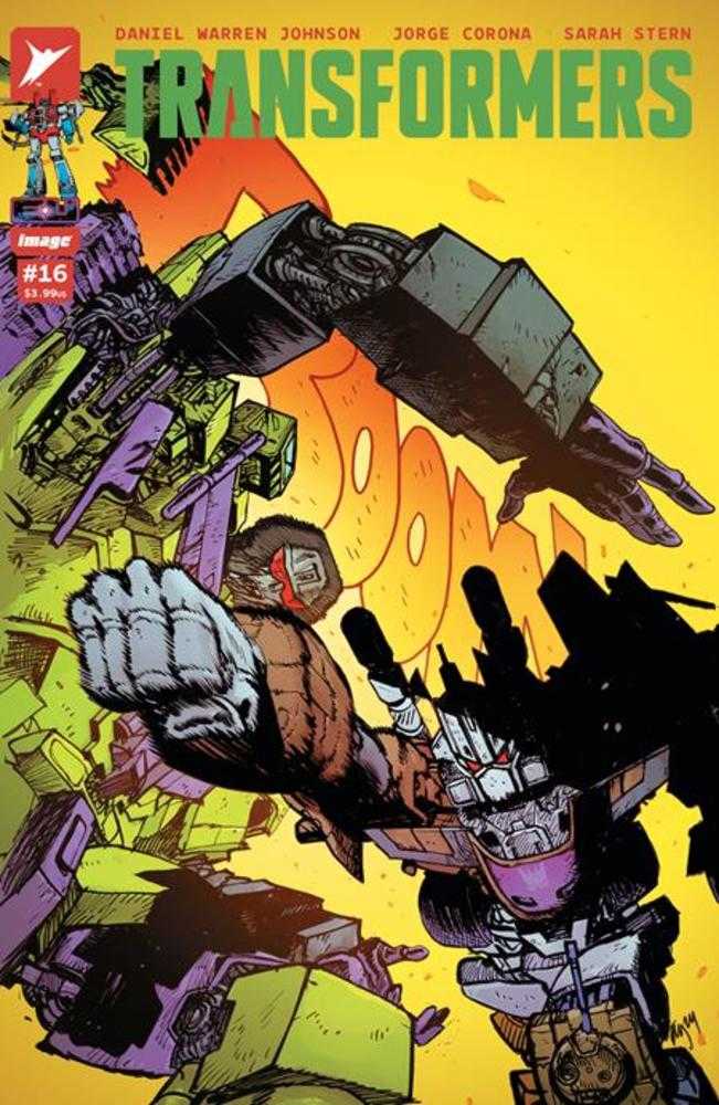 Transformers #16 Cover A Daniel Warren Johnson & Mike Spicer Autobots vs Decepticons vs ...! 1.8.25,artist-Jorge Corona,cover-artist-Daniel Warren Johnson,genre-Action Adventure,publisher-Image Comics,title-TRANSFORMERS,writer-Daniel Warren Johnson Zman's