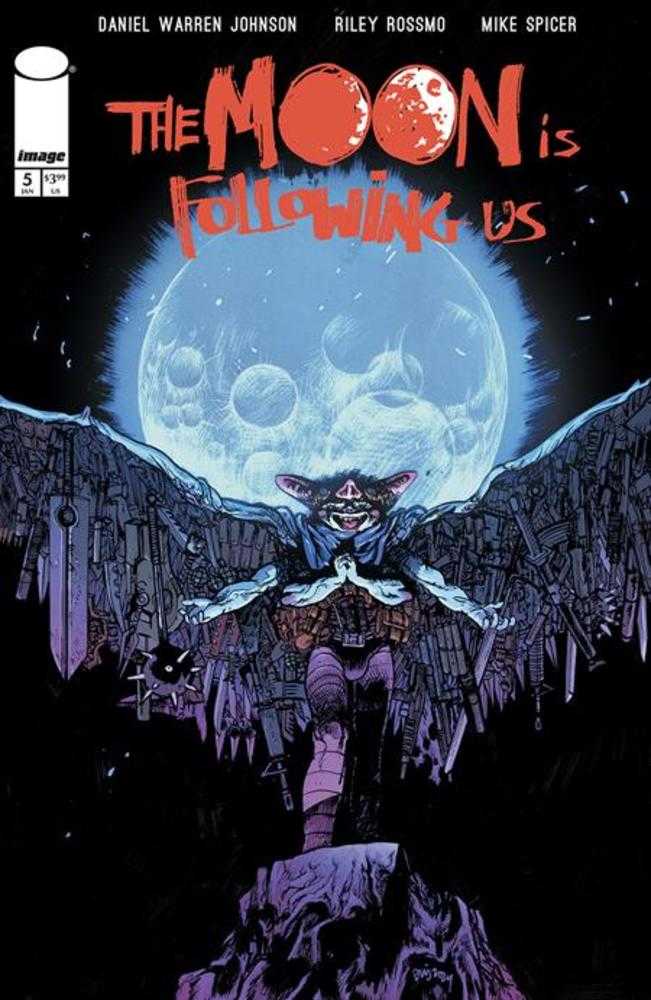 The Moon Is Following Us #5 (Of 10) Cover B Daniel Warren Johnson & Mike Spicer Variant The final battle is at hand. FOR PENNY!!! 1.15.25,artist-Daniel Warren Johnson,artist-Riley Rossmo,cover-artist-Daniel Warren Johnson,cover-artist-Mike Spicer,publishe