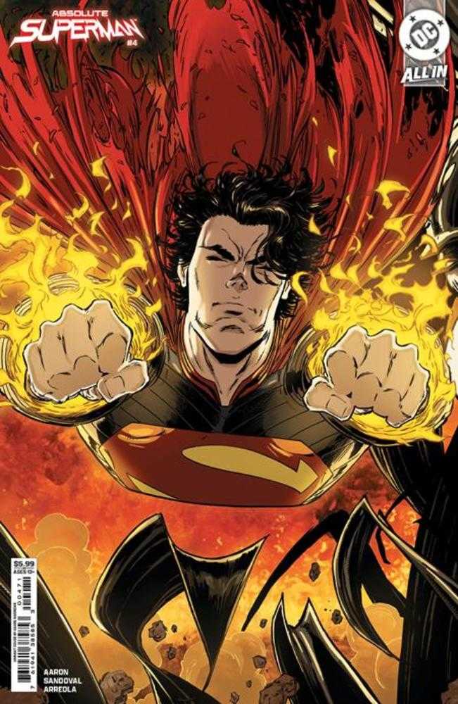 Absolute Superman #4 Cover F Kaare Andrews Card Stock Variant SUPERMAN MEETS THE MYSTERIOUS OMEGA MEN! Superman is on the run, pursued across the globe by armed Peacemakers and Lazarus Corp's top field agent, Lois Lane. Now a new force joins the chase, bu