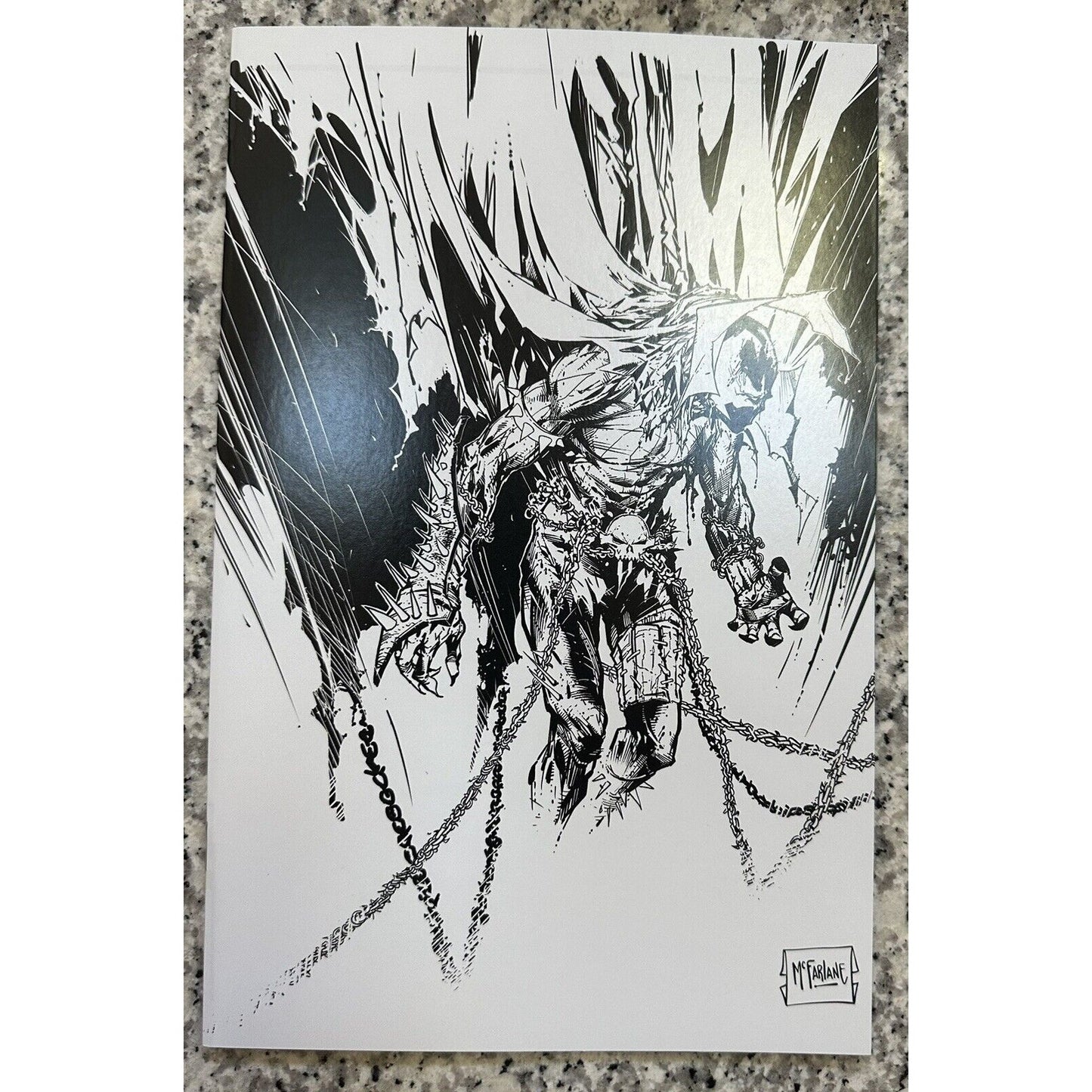 Spawn #350 Cover F McFarlane B&W Image Comics - Variant - 2024 - Beautiful Raw! KEY ISSUE:Spawn #350 - Todd McFarlane B&W Variant - Cover FKEY: Milestone and Record Breaking Issue! * Cover F Variant - Todd McFarlane Black and White * Record 350th Issue *