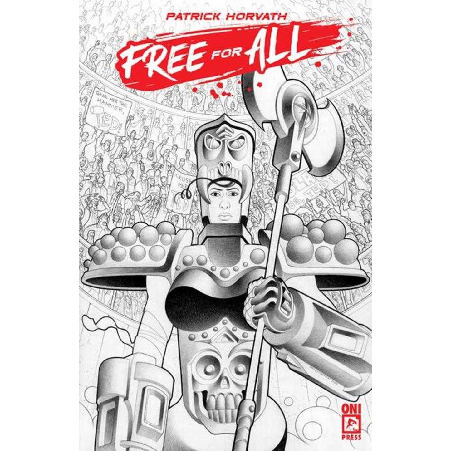 Free For All #1 Cover F 10 Copy Variant Edition Lesniewski Black & White