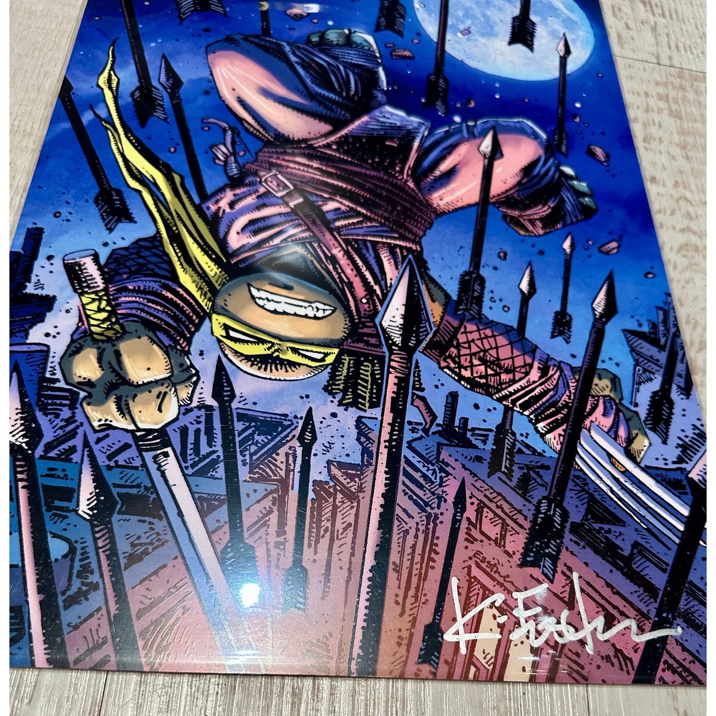 TMNT Signed 11x17 Art Print Complete Set - All 5 Turtles Signed by Kevin Eastman!