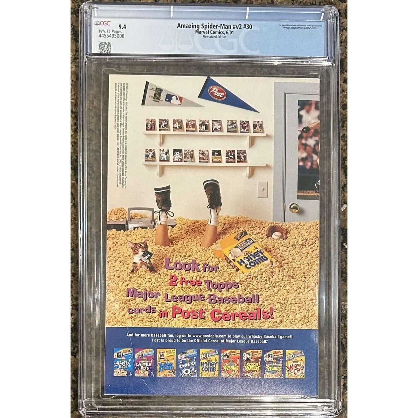 The Amazing Spider-Man, Vol. 2 #30 Newsstand - Marvel Comics-CGC 9.4 - 1st App This is an incredible copy of The Amazing Spider-Man, Vol. 2 #30, published by Marvel Comics in 2001. It features a Newsstand Variant and Cover Variant - B, making it a must-ha