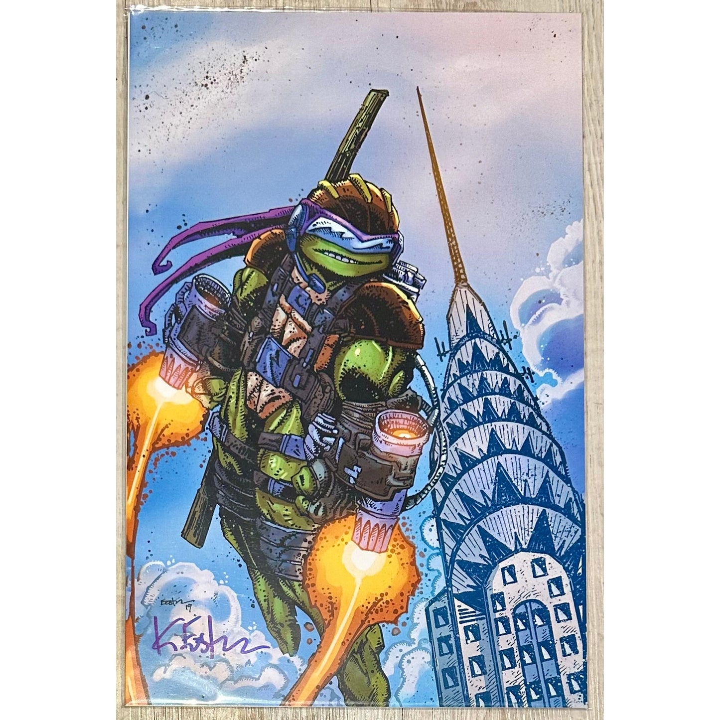 TMNT 11x17 Art Print Signed by Kevin Eastman - Donatello