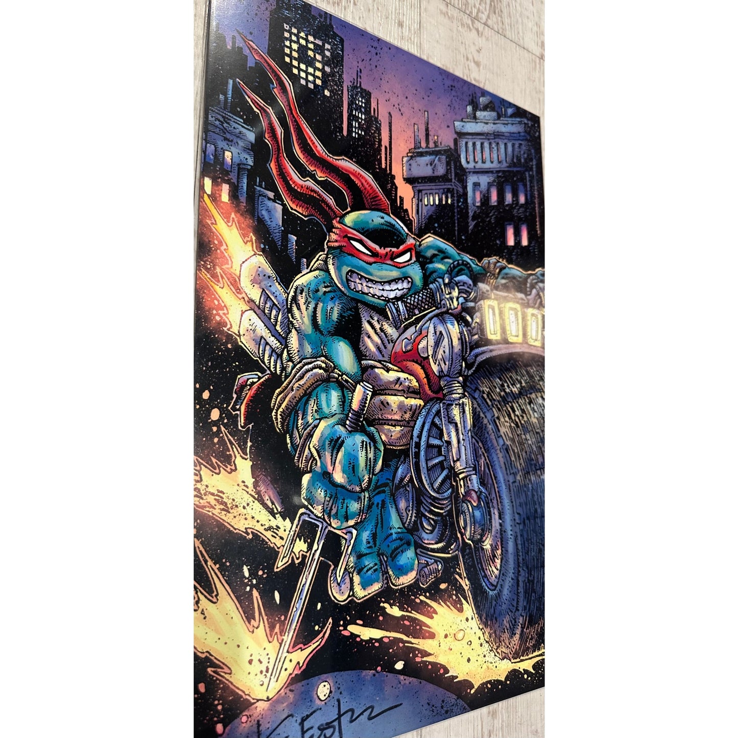 TMNT Signed 11x17 Art Print Complete Set - All 5 Turtles Signed by Kevin Eastman!