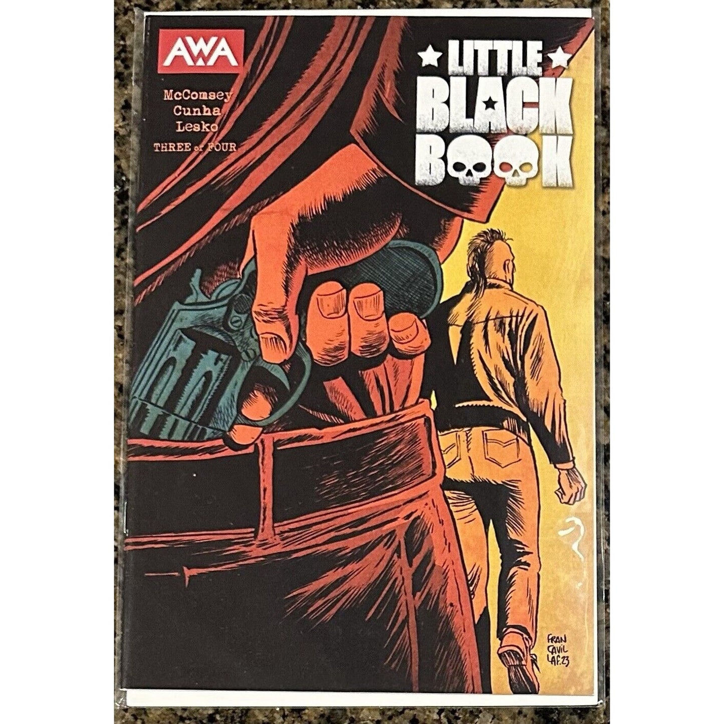 Little Black Book 1-4 2024 Complete AWA Miniseries Full Run 1 2 3 4 McComsey Full Sets & Complete RunsComplete Set: Little Black Book, AWA 2024 Issues #1 - #4, Jeff McComseyThis is a complete set of the Little Black Book miniseries by AWA, issues 1-4. The