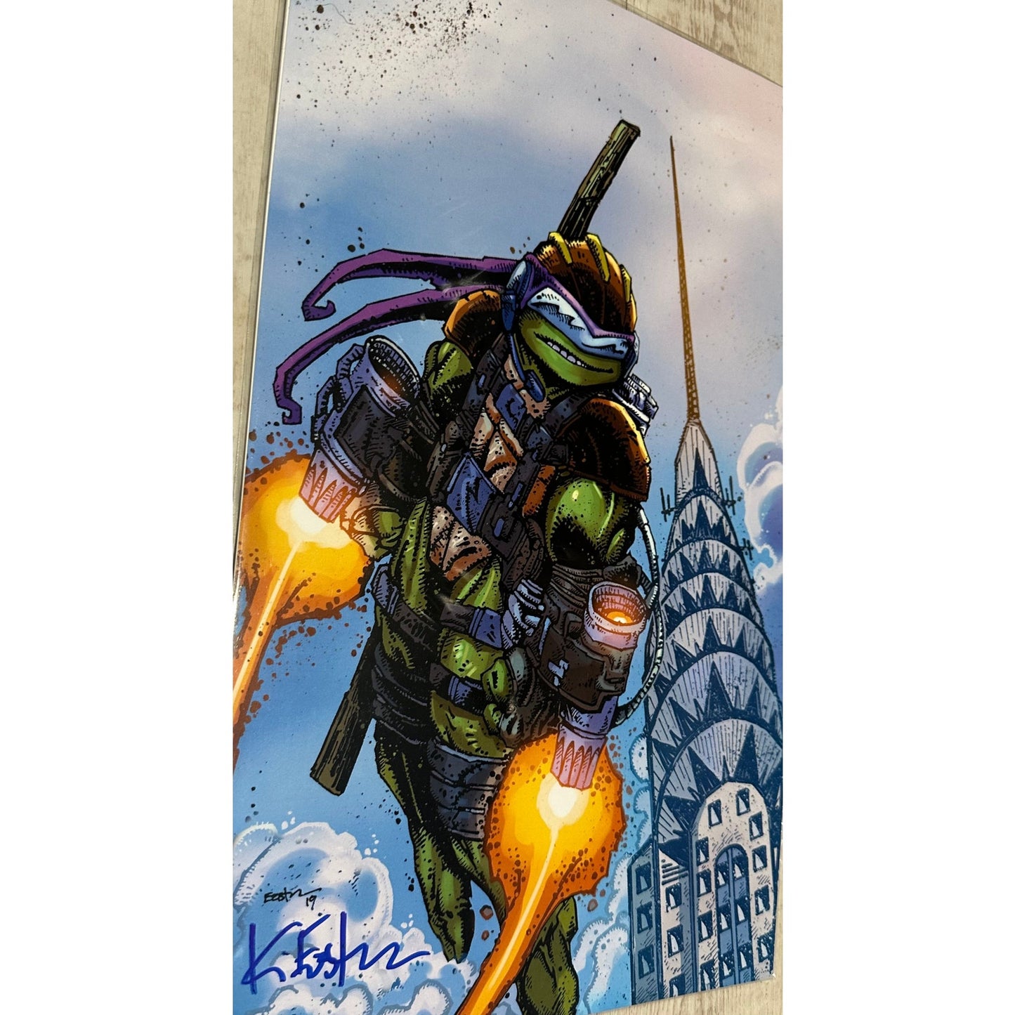 TMNT 11x17 Art Print Signed by Kevin Eastman - Donatello