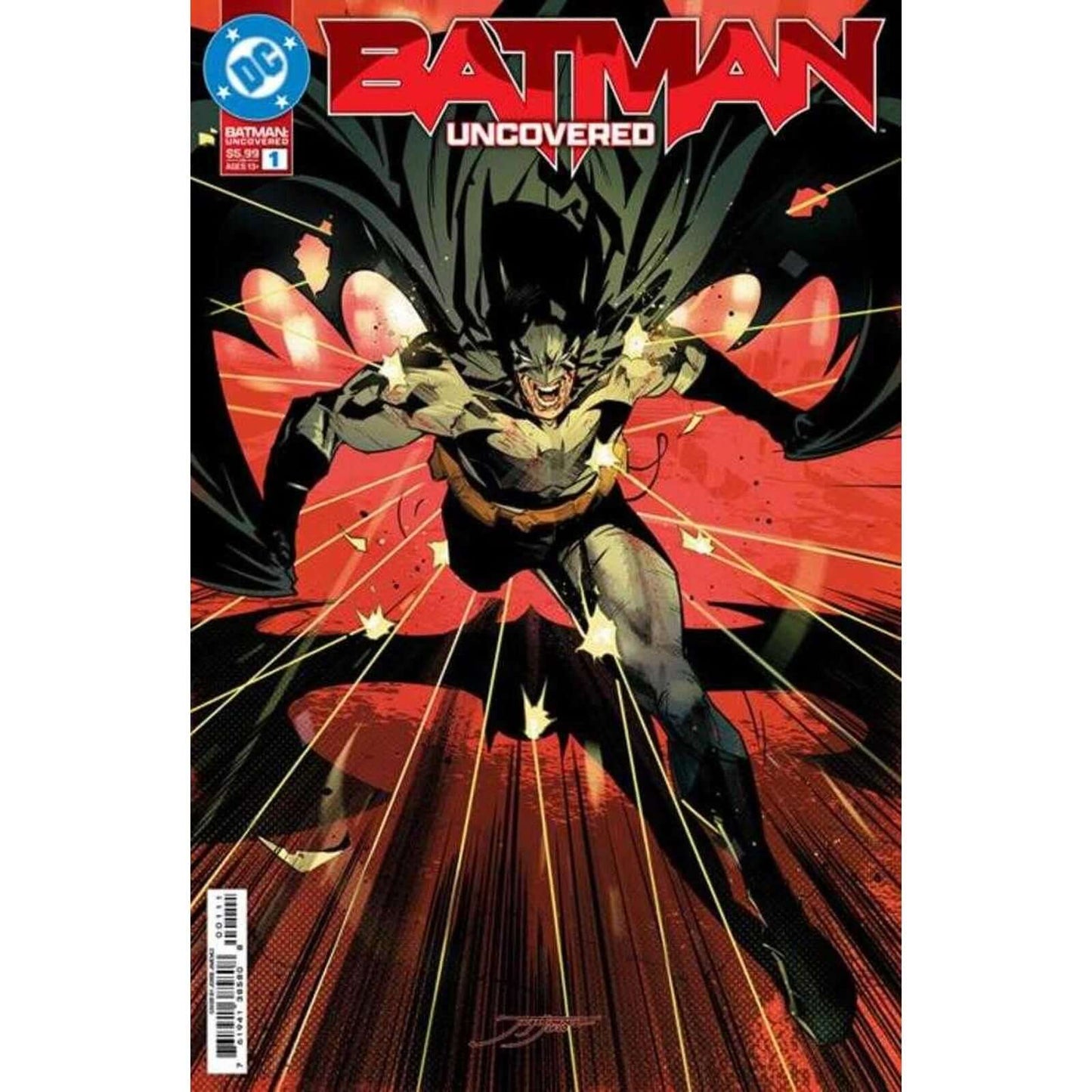 Batman Uncovered #1 (One Shot) Cover A Jorge Jimenez Art by Jim Lee, Joelle Jones, Doug Mahnke, Jorge Jimenez, Greg Capullo, David Finch, Clay Mann, Mikel Janin, and More! A thrilling one-shot celebrating the Caped Crusader's most captivating covers! 11.1