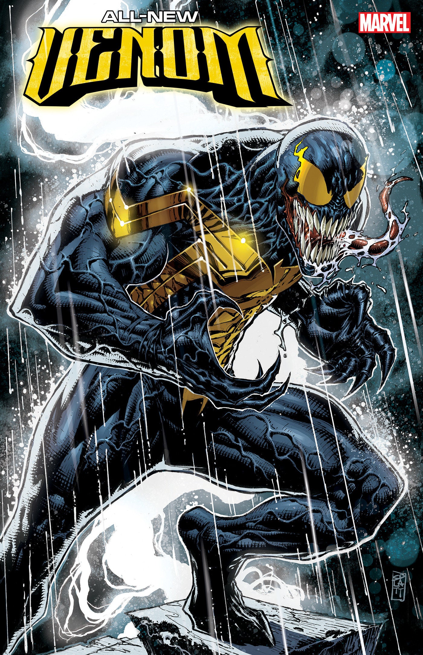 All-New Venom #1 Stephen Platt Variant WHO IS THE ALL-NEW VENOM? The smiling, swashbuckling spider-hero New York loves to hate to love is back - and more fun-loving than ever! That's right, it's... Wait, it's VENOM?! An all-new host is taking the symbiote