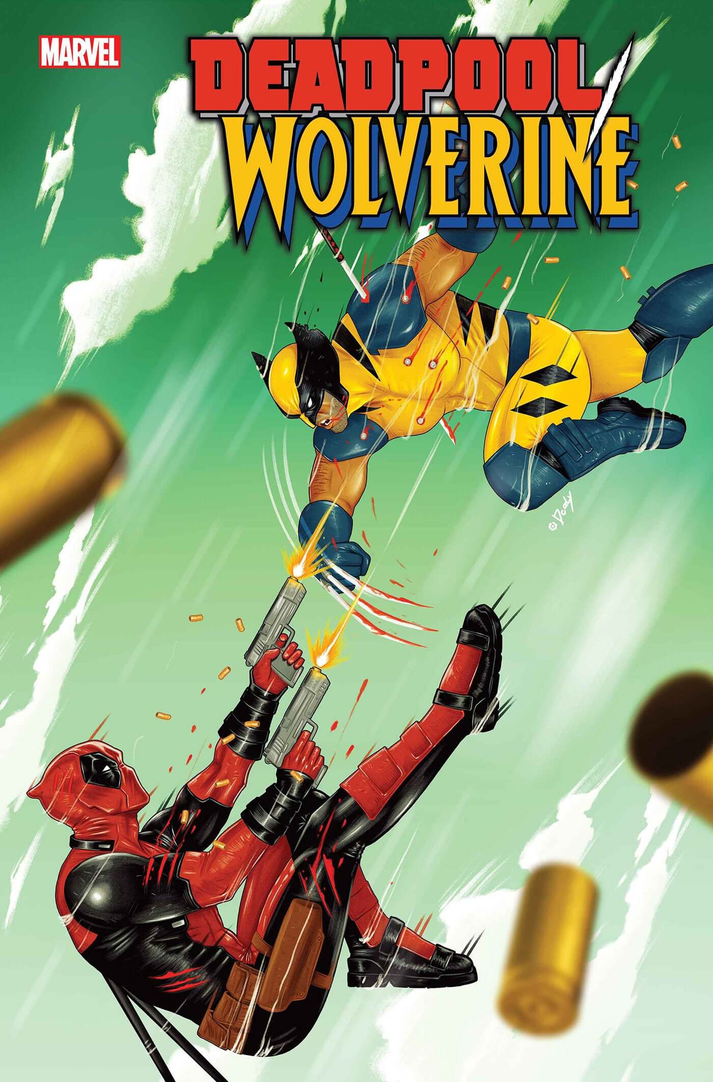 Deadpool/Wolverine #1 Doaly Variant WADE AND LOGAN - TOGETHER AGAIN! The most unlikely team-up turned most demanded one, DEADPOOL and WOLVERINE are BACK! Together again and ready to blow your minds in this ongoing series that hits like a never-ending acti
