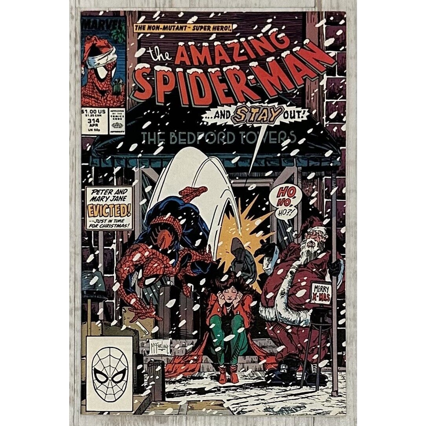 The Amazing Spider-Man #314 - Marvel Comics April 1989 - Todd McFarlane Cove Amazing Spider-Man #314 - Direct EditionDown and Out in Forest Hills * Written by David Michelinie * Art by Todd McFarlane * Vintage beauty is in great shape. * Must have for any