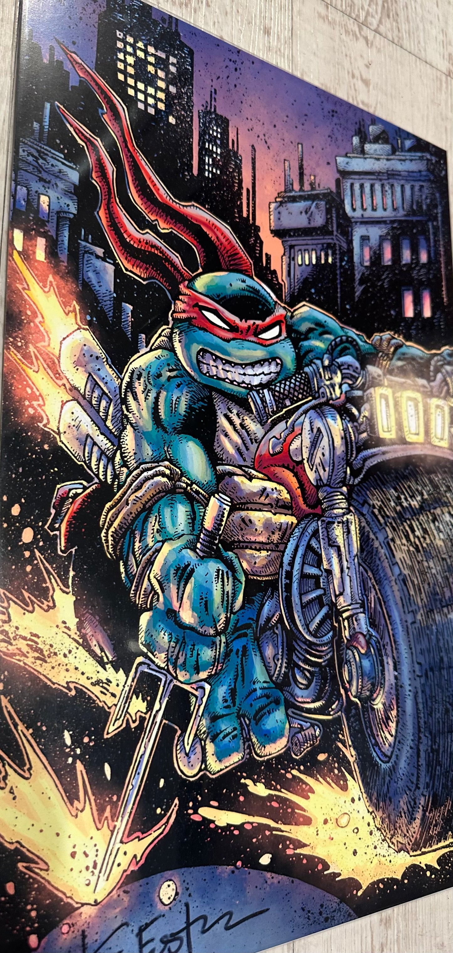 TMNT 11x17 Art Print Signed by Kevin Eastman - Raphael