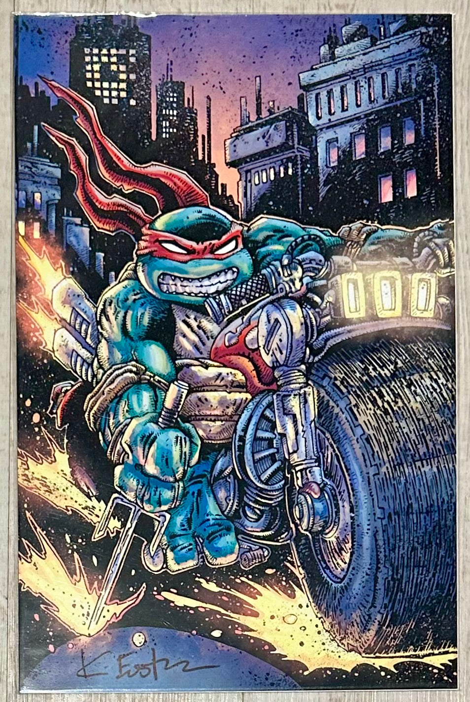 TMNT 11x17 Art Print Signed by Kevin Eastman - Raphael
