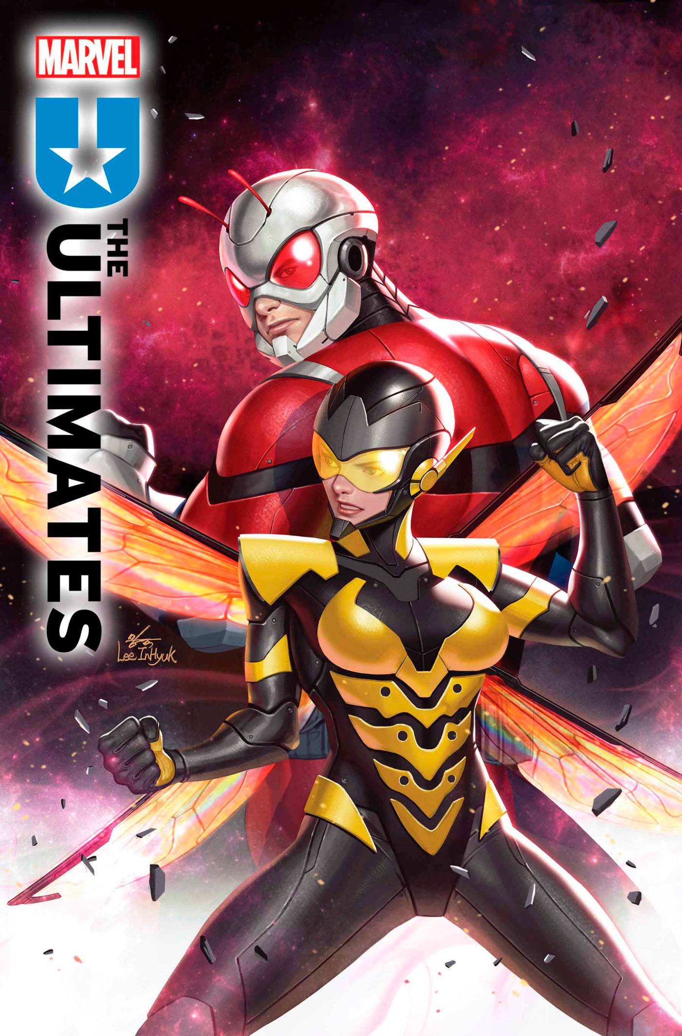 ULTIMATES #1 INHYUK LEE ULTIMATE SPECIAL VAR THE ULTIMATES RETURN TO GREATNESS! Spinning out of Jonathan Hickman and Stefano Caselli's ULTIMATE UNIVERSE #1, rising stars Deniz Camp (CHILDREN OF THE VAULT, 20th Century Men) and Juan Frigeri (INVINCIBLE IRO
