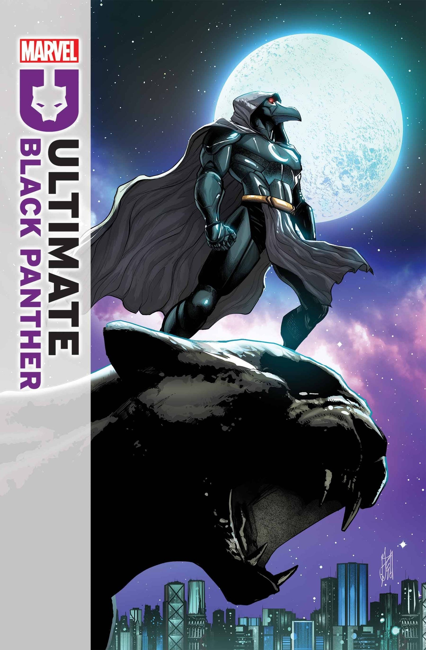 ULTIMATE BLACK PANTHER #8 BLACK PANTHER AND STORM TAKE THE FIGHT TO MOON KNIGHT! Enough planning - time for a guerrilla counterstrike against Khonshu and Ra! Meanwhile, Killmonger and Okoye seek allies to aid their cause outside of Wakanda... So don't mis