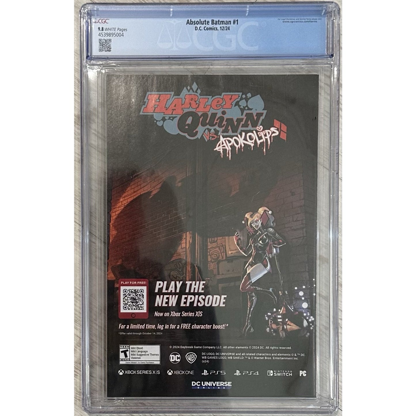 Absolute Batman #1 Scott Snyder/Nick Dragotta - -1st Cameo App Abs joker CGC 9.8