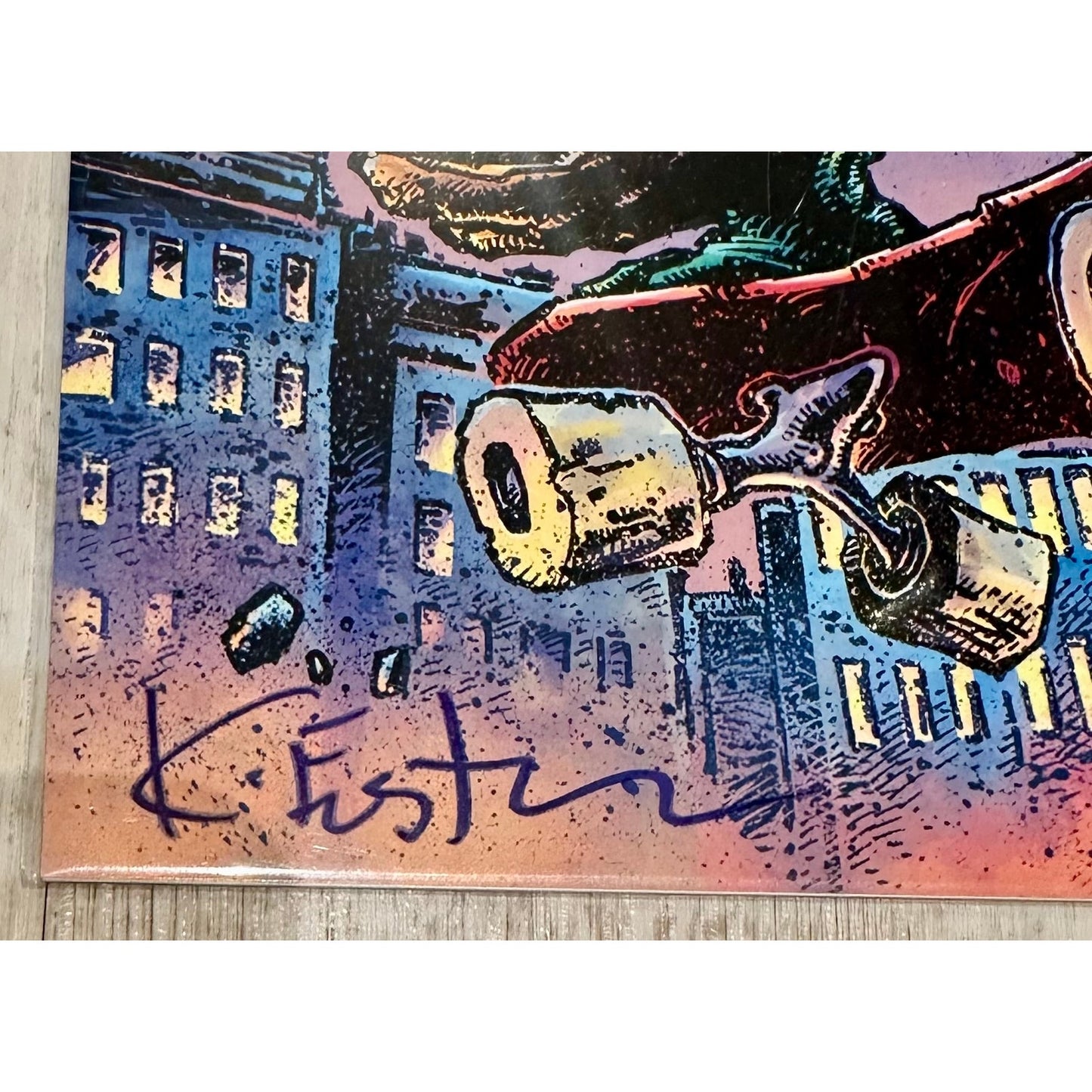 TMNT 11x17 Art Print Signed by Kevin Eastman - Michelangelo