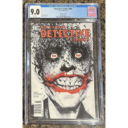 DETECTIVE COMICS #880- CGC 9.0 - Iconic Jock Joker Cover - Newsstand - RARE!