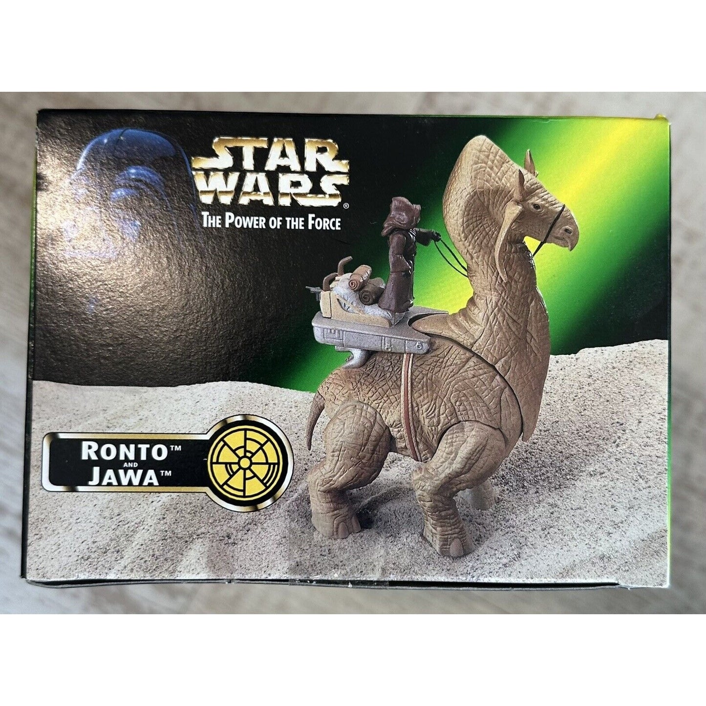 1997 Star Wars Power Of The Force Sand Ronto And Jawa Figures