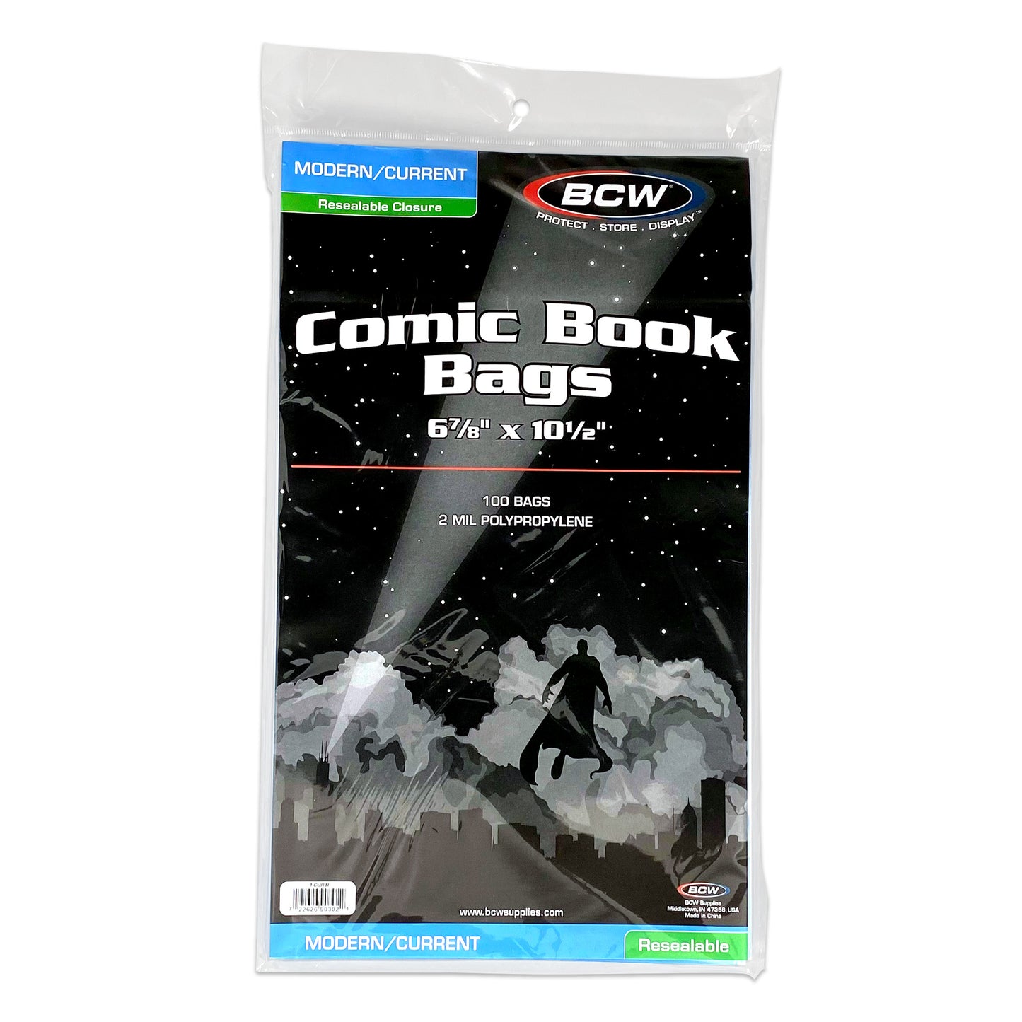 BCW - Comic Book Bags - Current - Resealable - 6 7/8 x 10 1/2 - 100 ct