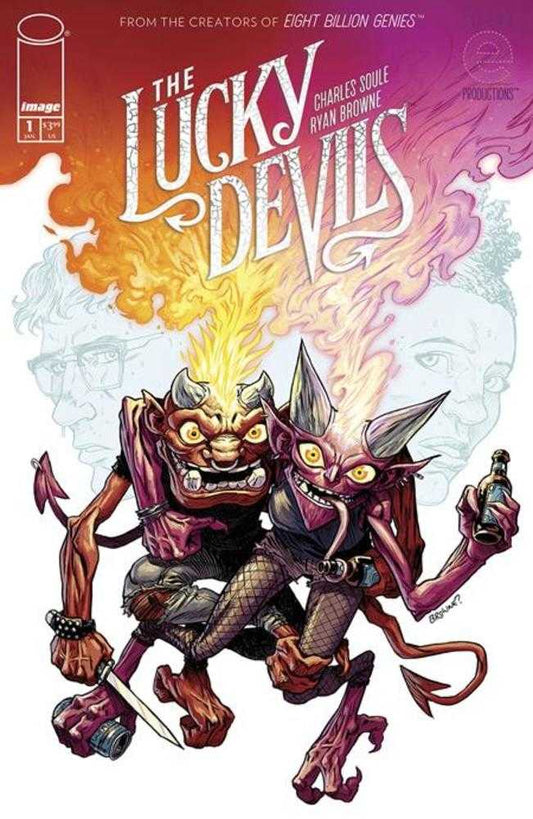 Lucky Devils #1 (Of 9) Cover A Browne (Mature) Mini-Series Premiere. Good Omens meets Curse Words in this new series from the duo behind smash-hit Eight Billion Genies! The Lucky Devils is a tale of two rebellious demons who decide to start a revolution i