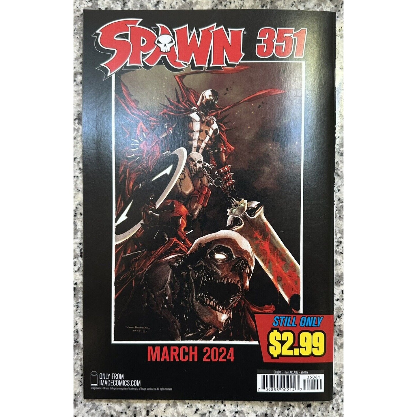 Spawn #350 Cover F McFarlane B&W Image Comics - Variant - 2024 - Beautiful Raw!