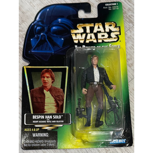 Star Wars: Power of the Force Bespin Han Solo with Heavy Assault Rifle, 1996, Kenner, Ages 4+