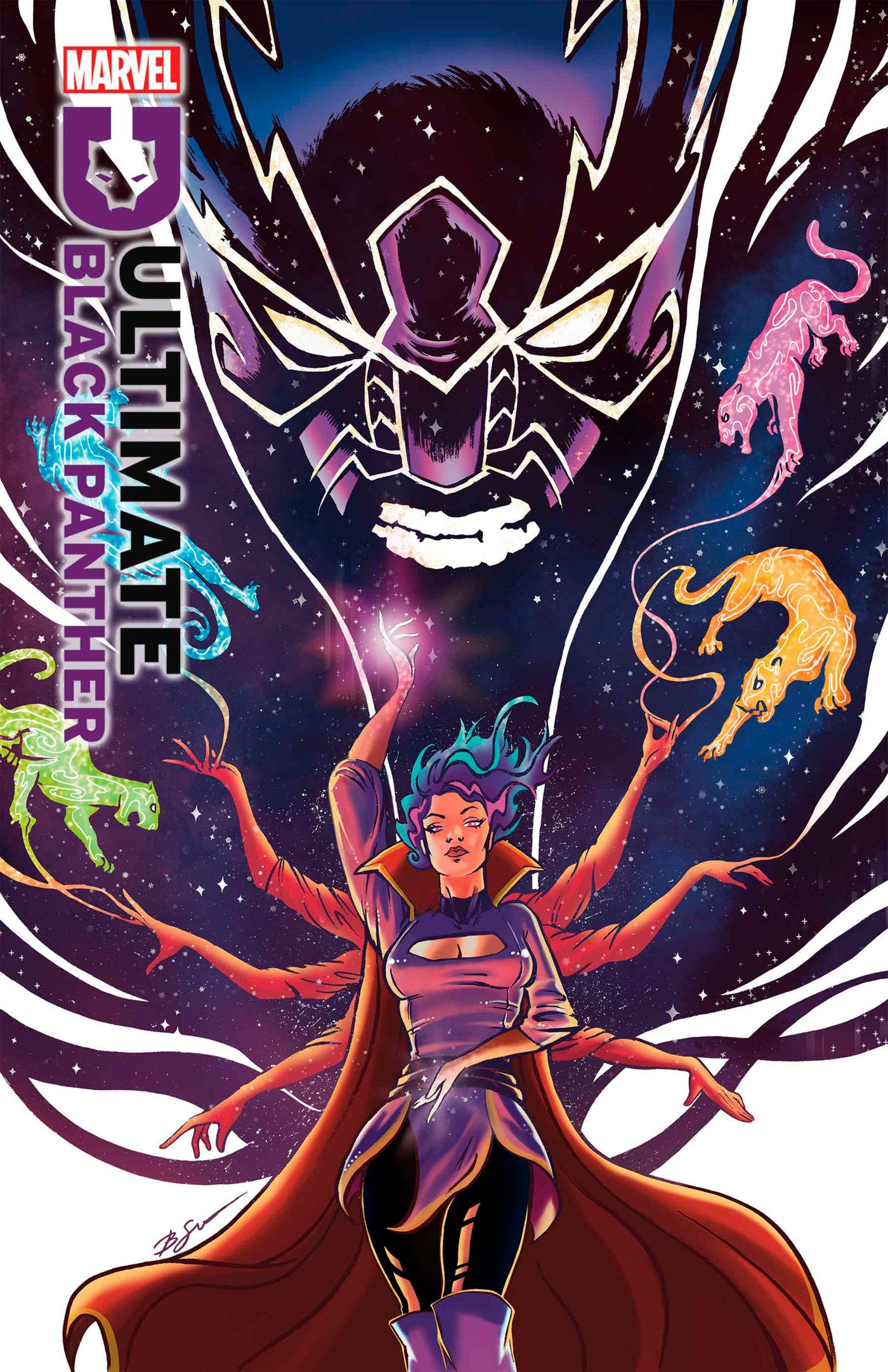 Ultimate Black Panther #13 Ultimate One Year In Foil Variant (Ne ULTIMATE BLACK PANTHER: YEAR TWO STARTS HERE! With MOON KNIGHT defeated and the Maker's Council forced to regroup, T'Challa must learn the secrets of vibranium - because his very life and so