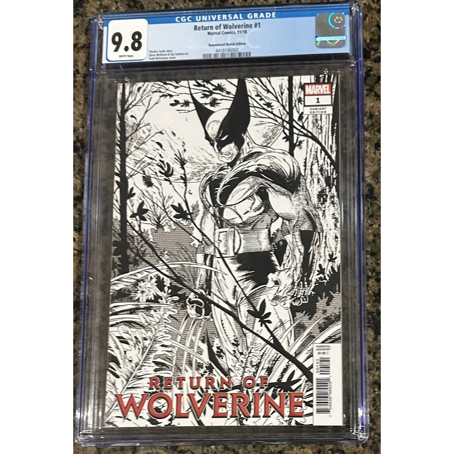 Return of Wolverine #1 1:1000 McFarlane Remastered Sketch Variant CGC 9.8 NM+/M