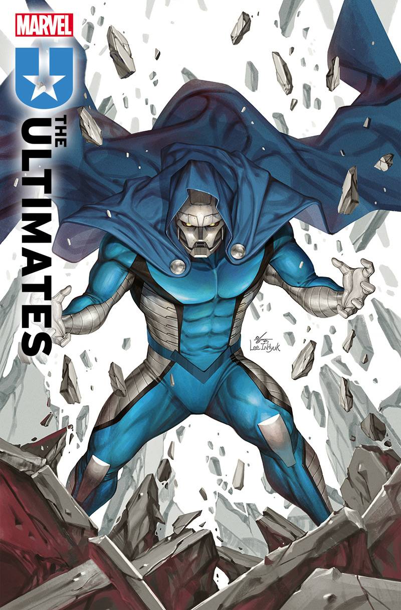 ULTIMATES #4 INHYUK LEE ULTIMATE SPECIAL VAR THE FATE OF THE ULTIMATE FANTASTIC FOUR! Doom's years of torture at the hands of the Maker finally catch up to him in this secret history of the real Reed Richards! And tensions rise among the Ultimates when Do